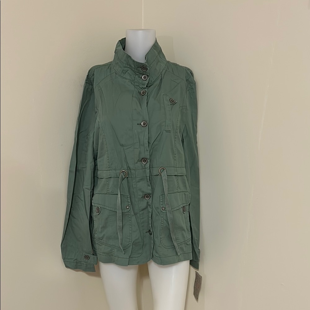 Canyon River Blues Green Utility Jacket with Drawstring Waist